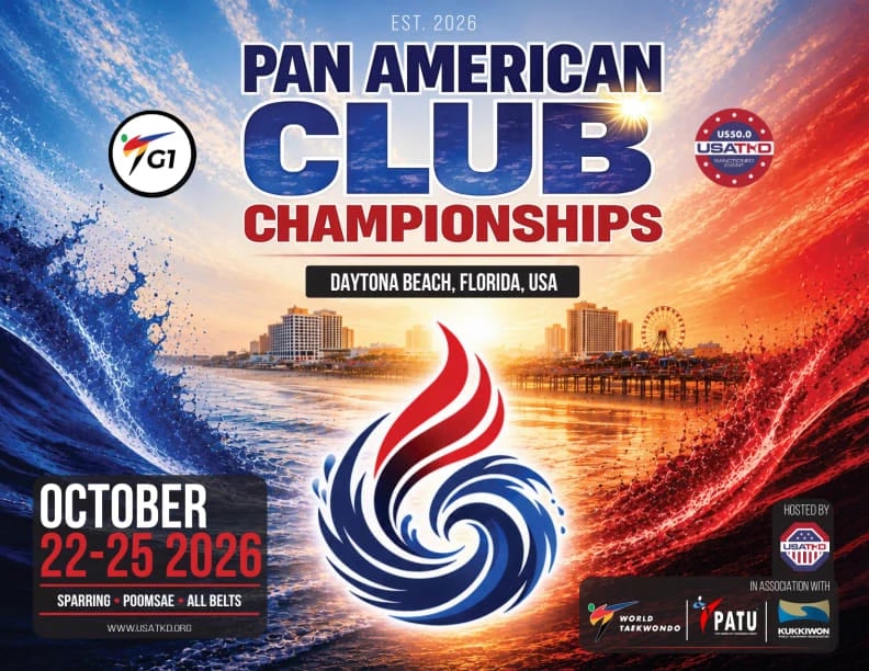 Official artwork for the inaugural Pan American Club Championships in Daytona Beach, 22–25 October 2026.